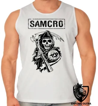 Camiseta Regata adulto ou infantil soa samcro harley moto davidson - Foto 2
