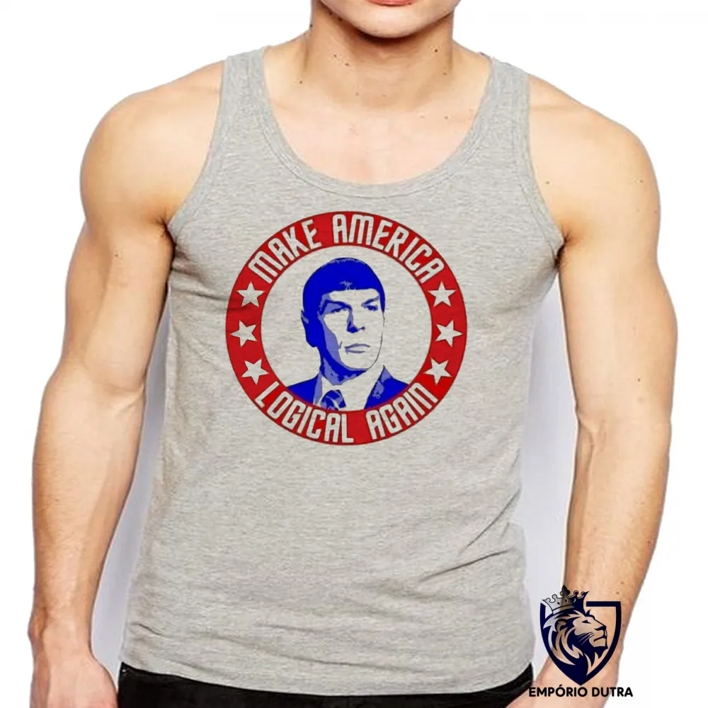 Camiseta Regata adulto ou infantil Spock make america Imagem