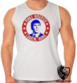 Camiseta Regata adulto ou infantil Spock make america - Foto 2