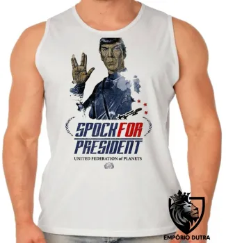 Camiseta Regata adulto ou infantil Spock para presidente - Foto 2