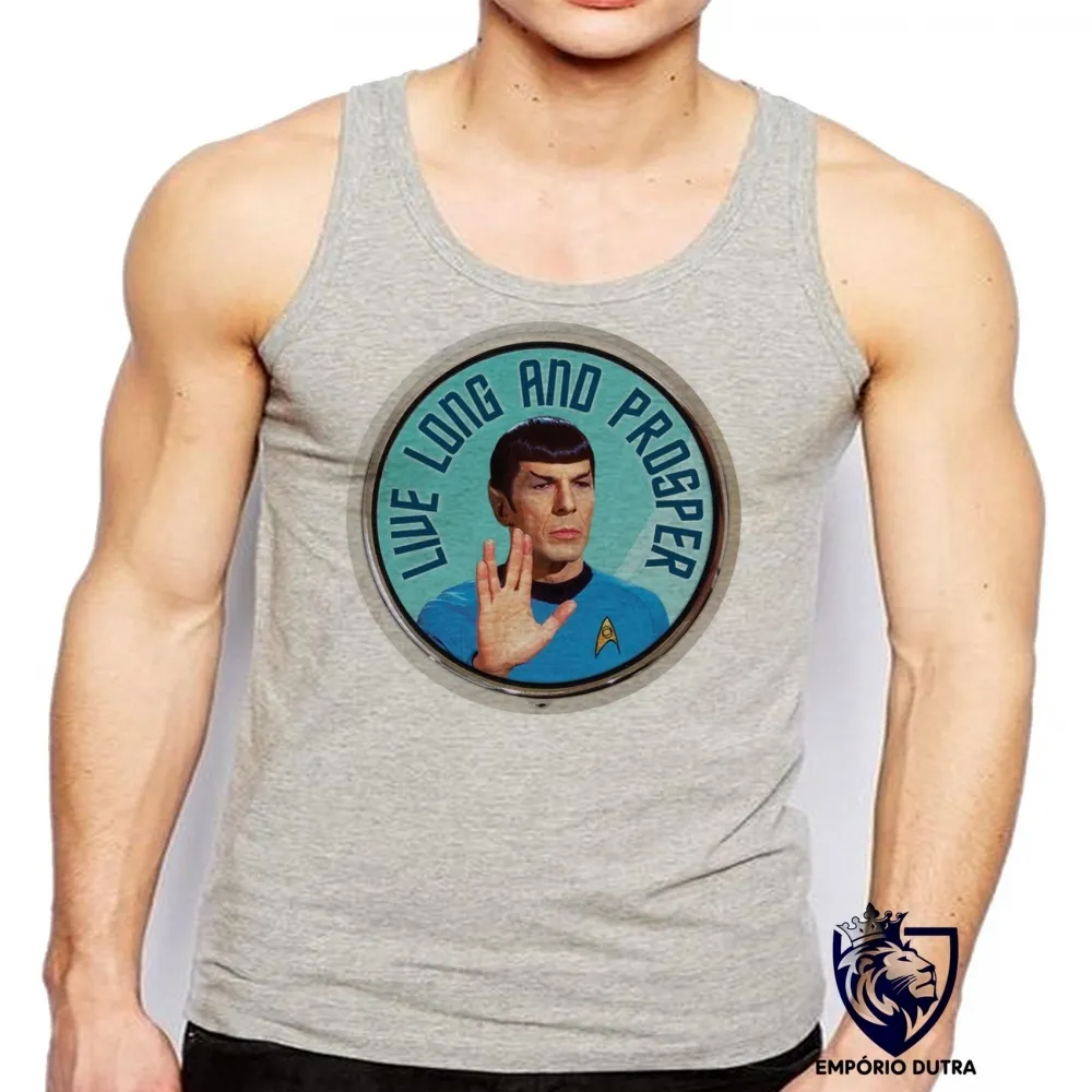 Camiseta Regata adulto ou infantil Spock vida longa e próspera Imagem