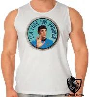 Camiseta Regata adulto ou infantil Spock vida longa e próspera - Foto 2