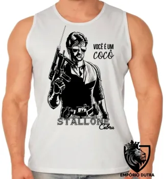 Camiseta Regata adulto ou infantil Stallone Cobra você é um cocô - Foto 2