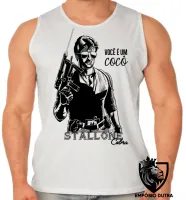 Camiseta Regata adulto ou infantil Stallone Cobra você é um cocô - Foto 2