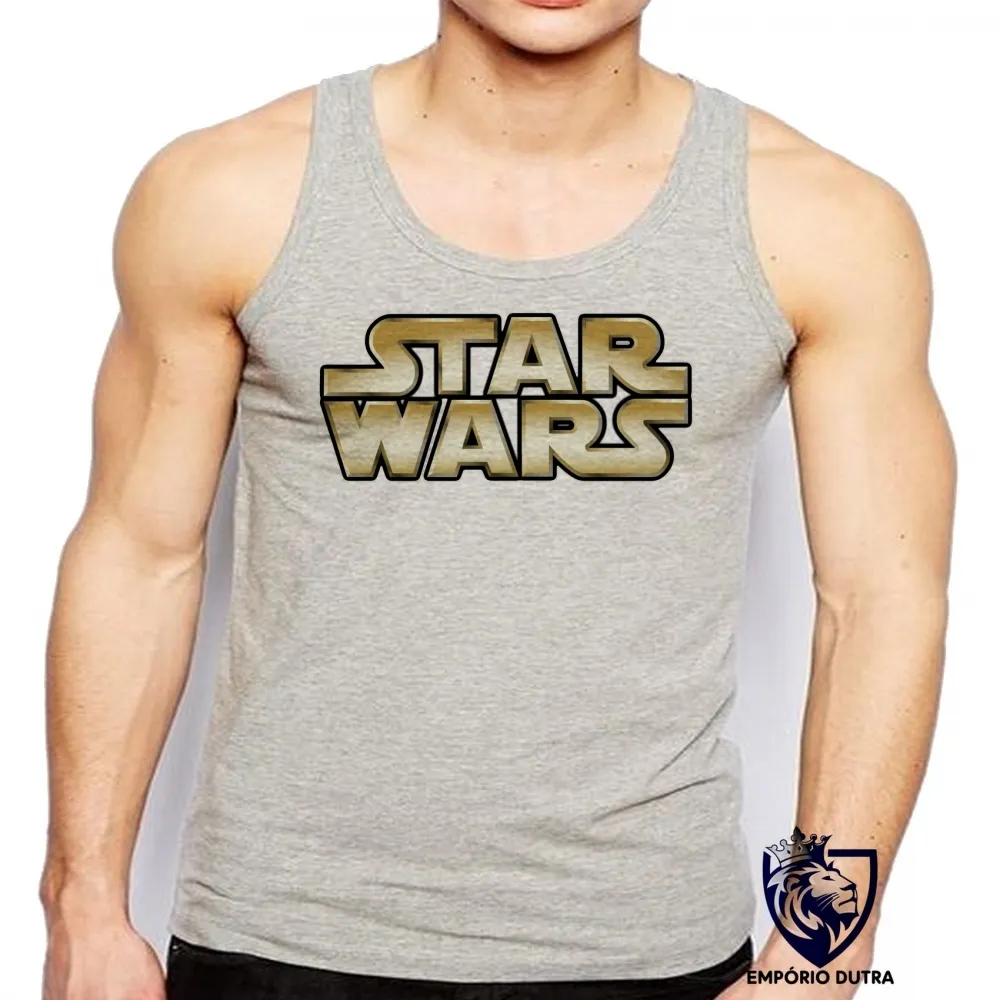Camiseta Regata adulto ou infantil star wars jornada nas estrelas