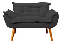 Kit Namoradeira Alice + 2 Poltronas Reforçadas Suede Cores - Foto 3