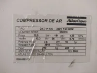 Compressor Atlas Copco GX7 12 BAR 220V/2005 - Cód. 1364 - Foto 7