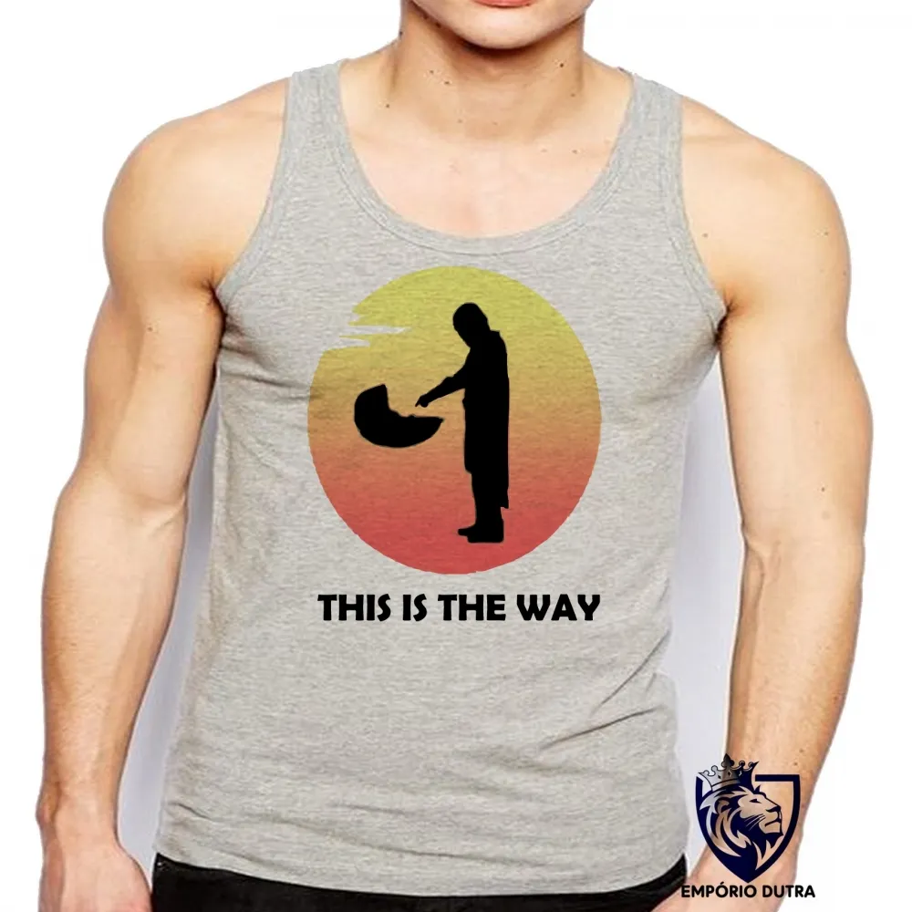 Camiseta Regata adulto ou infantil The Mandalorian dedo bebê