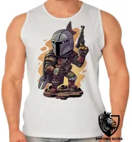 Camiseta Regata adulto ou infantil The Mandalorian desenho - Foto 2
