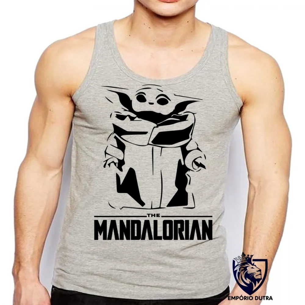 Camiseta Regata adulto ou infantil The Mandalorian Grogu bebê Imagem