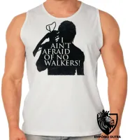 Camiseta Regata adulto ou infantil The Walking Dead Afraid no walkers - Foto 2
