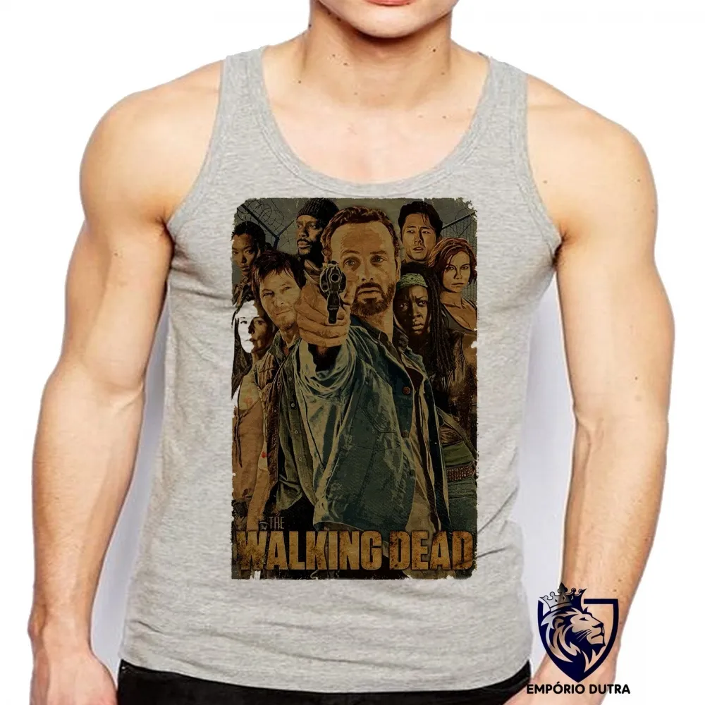 Camiseta Regata adulto ou infantil The walking Dead arma apontando todos