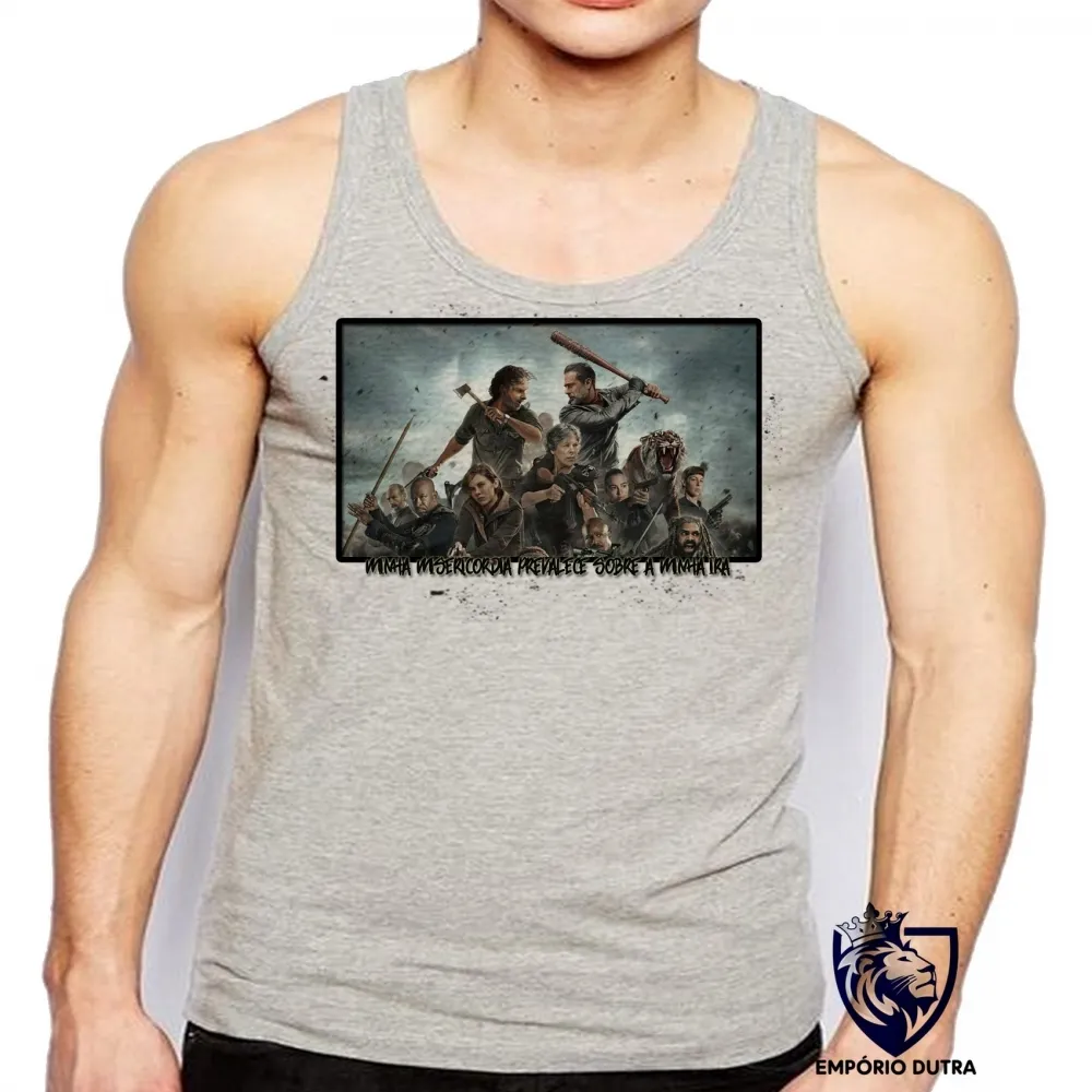 Camiseta Regata adulto ou infantil The Walking Dead minha misericórdia  serie