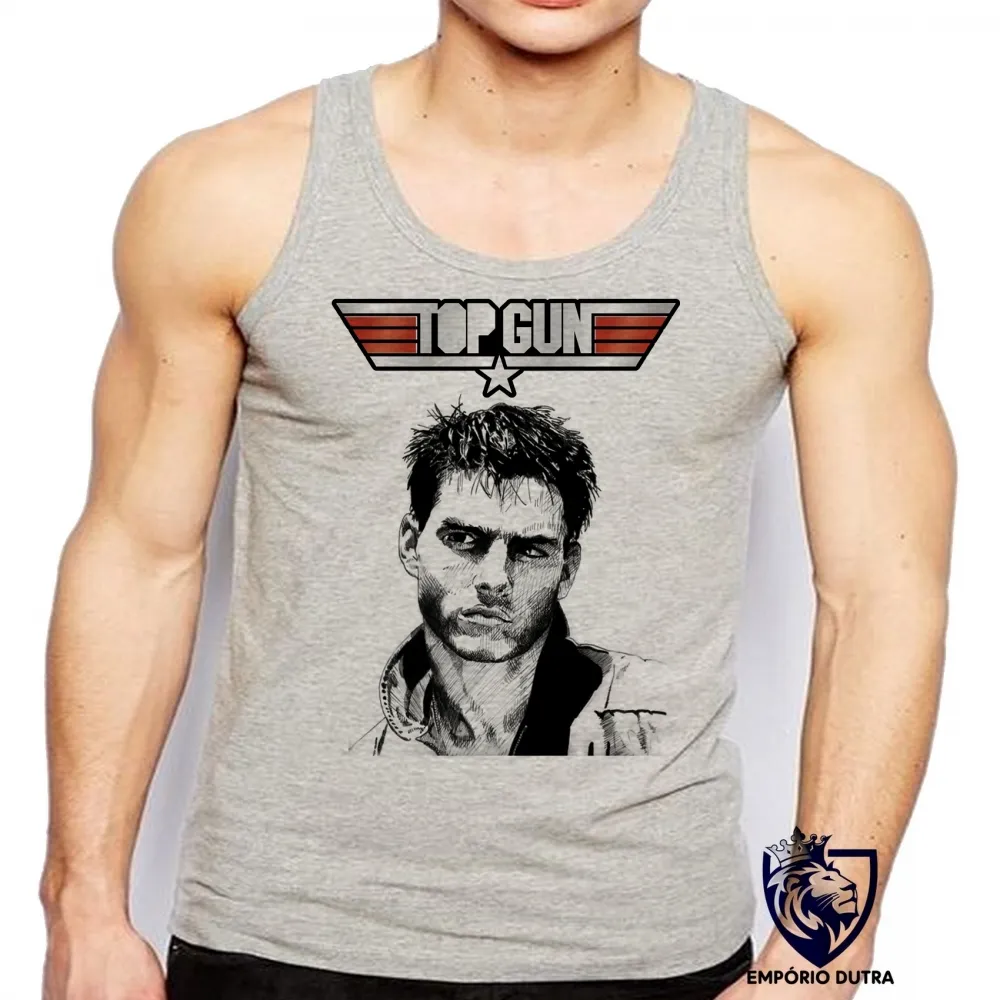 Camiseta Regata adulto ou infantil Top Gun Tom Cruise Imagem