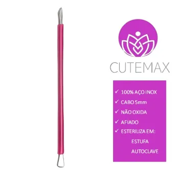 CUTEMAX - Espátula Ponta Dupla em Aço Inox C/ Silicone - #103