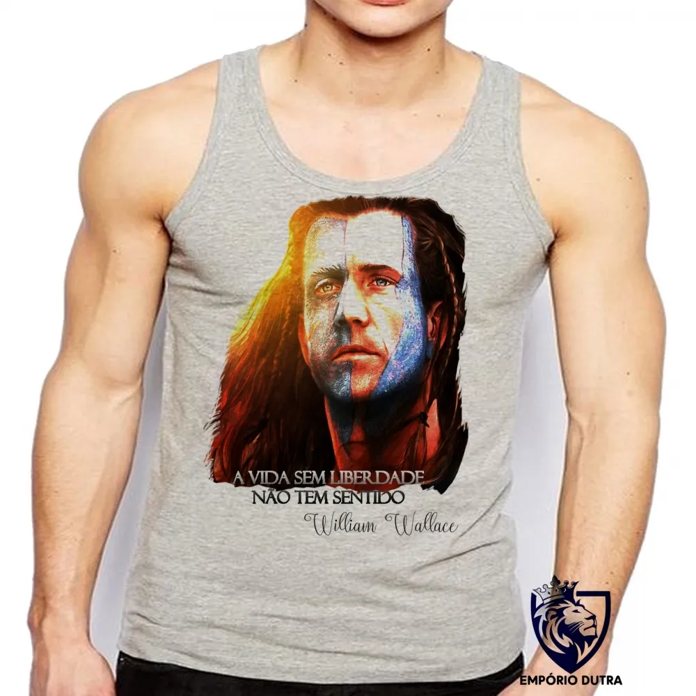 Camiseta Regata adulto ou infantil William Wallace coração valente mel gibson Imagem