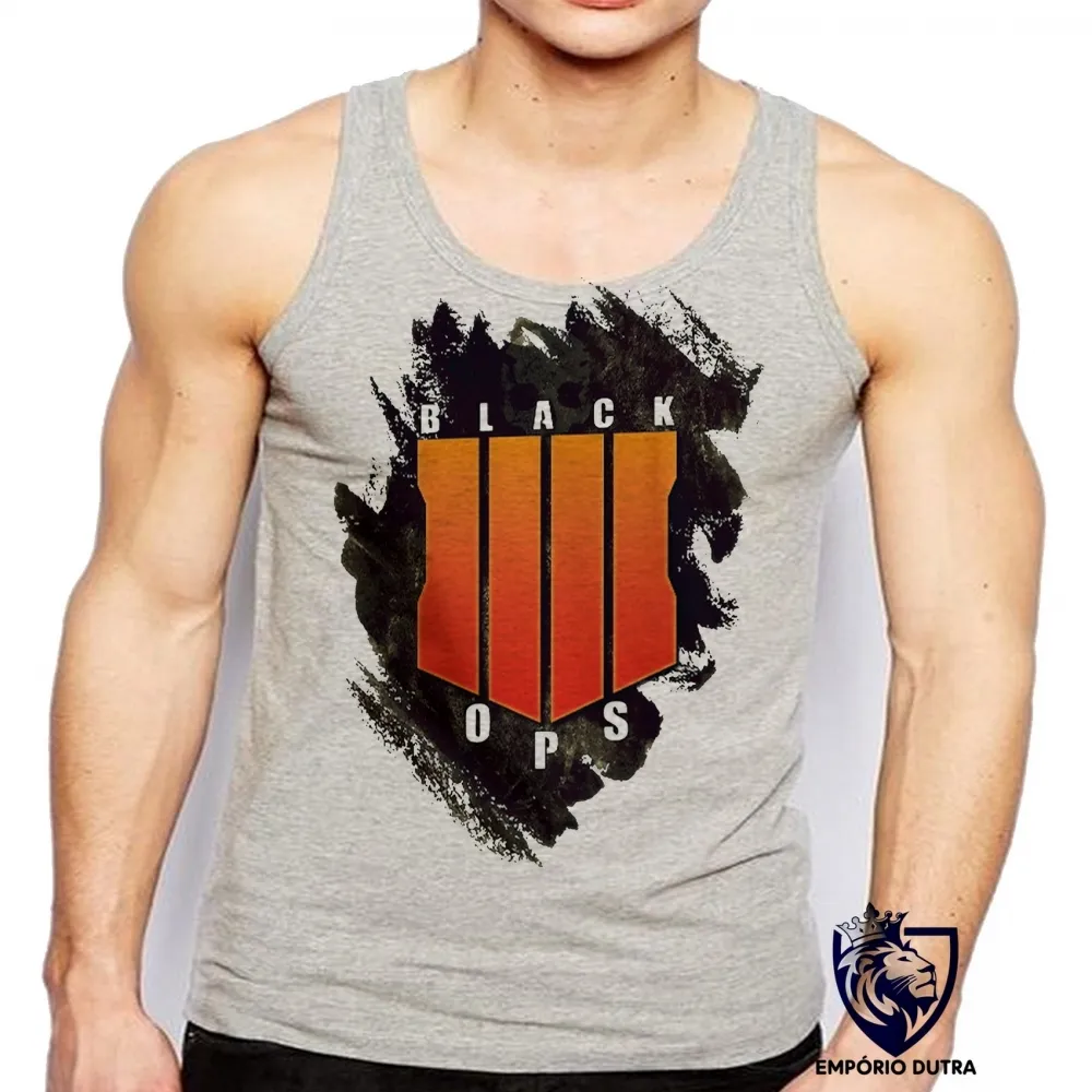 Camiseta Regata adulto ou infantil call of duty black ops game tiro arma Imagem