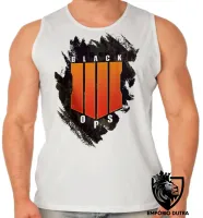 Camiseta Regata adulto ou infantil call of duty black ops game tiro arma - Foto 2
