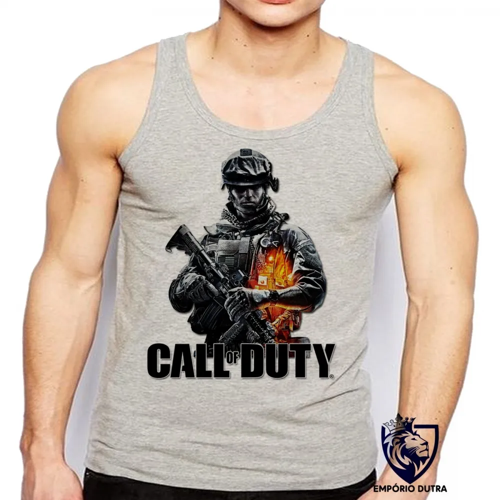 Camiseta Regata adulto ou infantil Call of Duty soldado jogo game