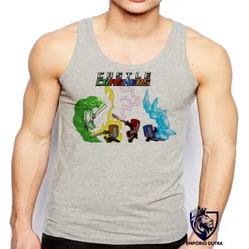 Camiseta Regata adulto ou infantil Castle Crashers jogo game espada