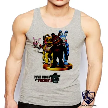 Camiseta Regata adulto ou infantil Five Night at Freddys