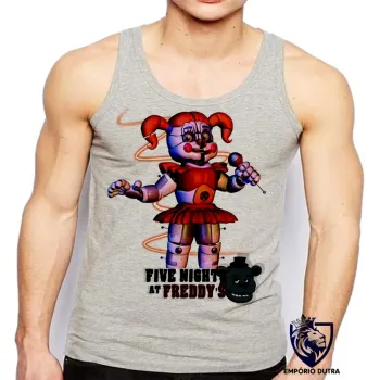 Camiseta Regata adulto ou infantil Five Night at Freddys Circusbaby