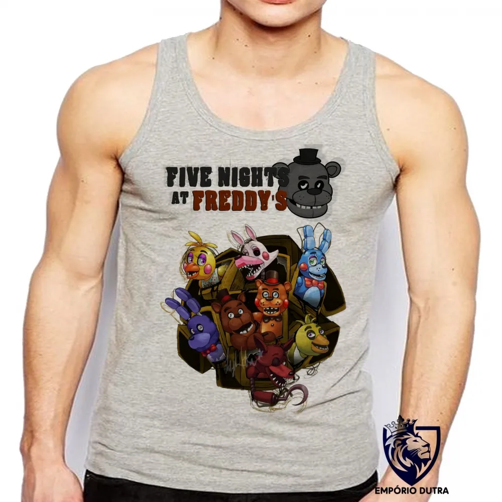 Camiseta Regata adulto ou infantil Five Night at Freddys personagens Imagem