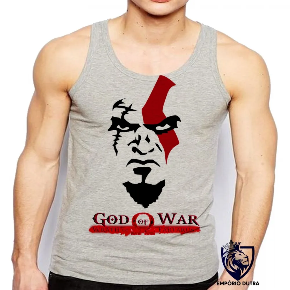 Camiseta Regata adulto ou infantil God of War kratos jogo game Imagem