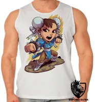 Camiseta Regata adulto ou infantil chun li street figther game - Foto 2