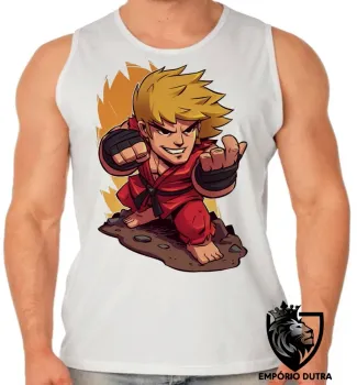 Camiseta Regata adulto ou infantil ken street fighter jogo game - Foto 2