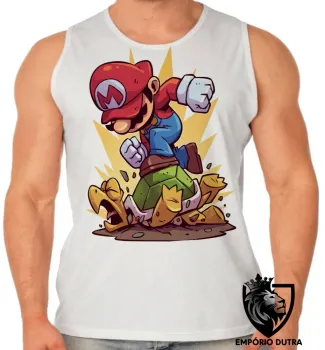 Camiseta Regata adulto ou infantil mario bros super game nintendo - Foto 2