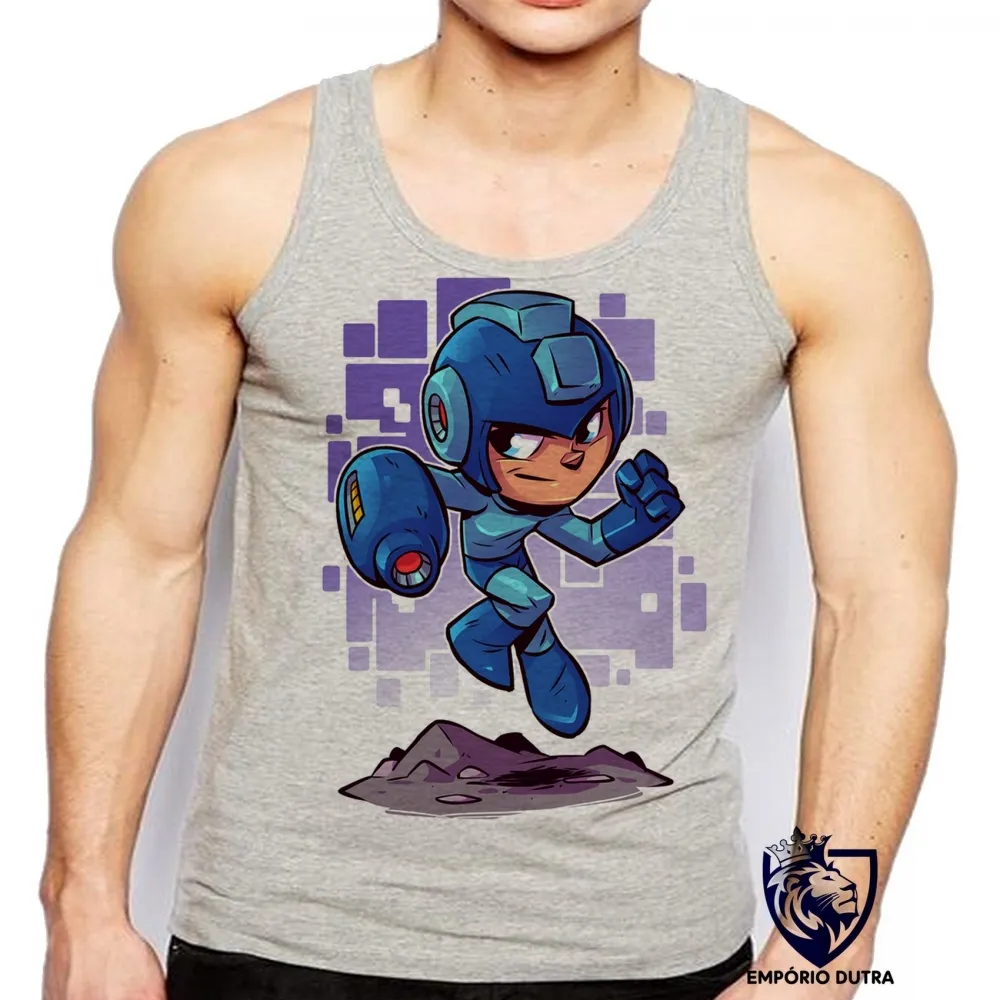 Camiseta Regata adulto ou infantil MEGA MAN rockman Imagem