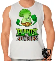 Camiseta Regata adulto ou infantil plants vs zombies game android brocolis - Foto 2