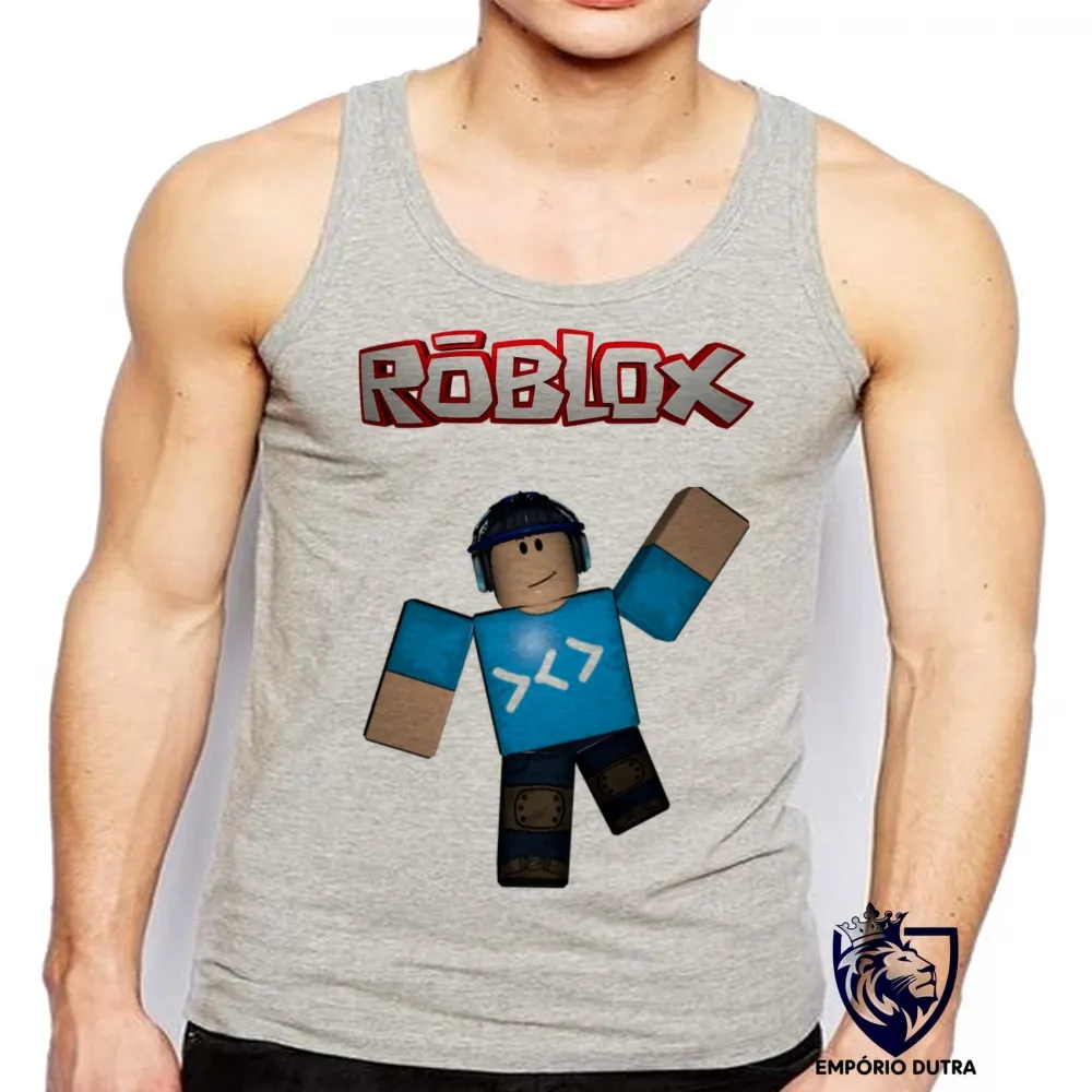 Camiseta Regata adulto ou infantil roblox personagem game jogo pc skin