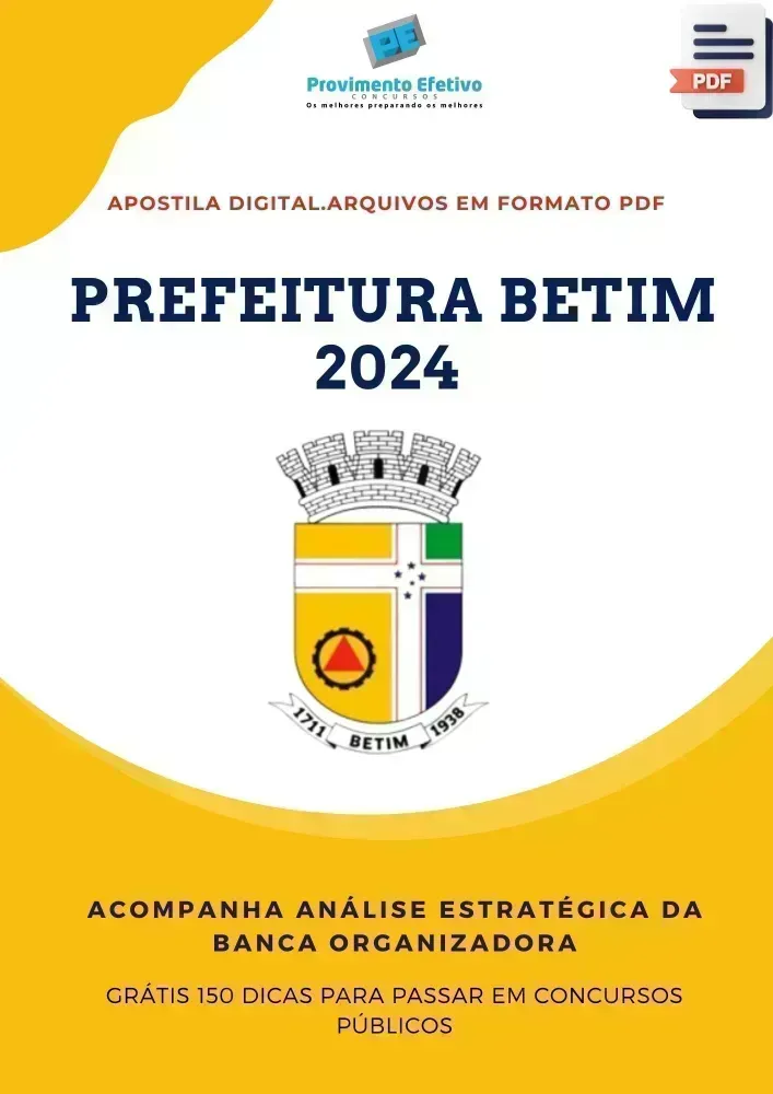  Apostila Prefeitura Betim MG Técnico de Raio X 2024