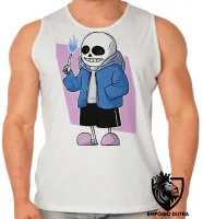 Camiseta Regata adulto ou infantil undertale caveira game jogo android - Foto 2