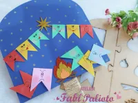 G1.658 Gabarito de Moldes  em MDF Big Luva História Bandeirinhas  - Foto 6