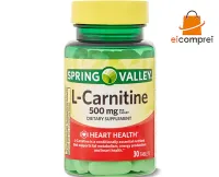 Spring Valley L-Carnitine 500mg C/30Tablets Saúde do Coração Importado EUA + Frete Grátis