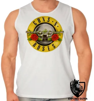 Camiseta Regata adulto ou infantil axl rose guns in roses armas rosas - Foto 2