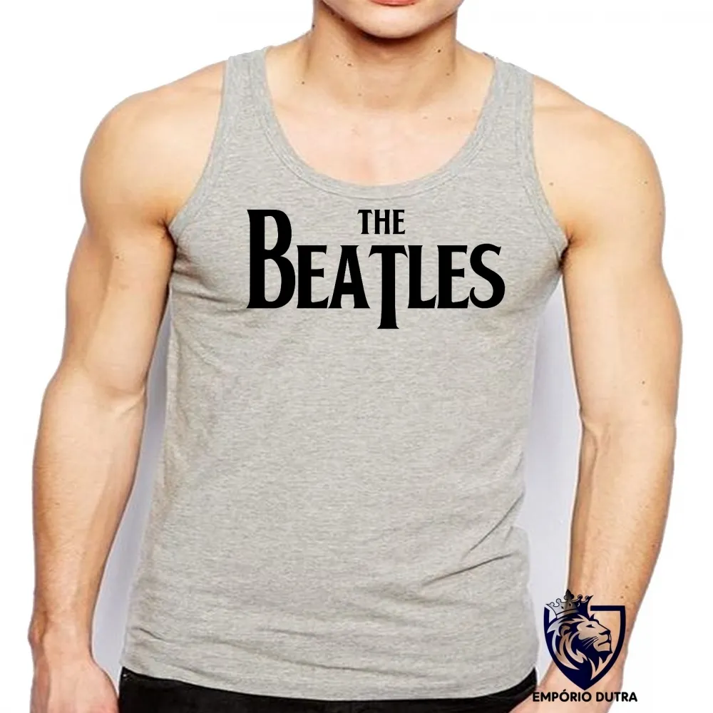 Camiseta Regata adulto ou infantil banda rock the beatles anos 60 logo