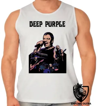 Camiseta Regata adulto ou infantil deep purple banda rock roll cantor - Foto 2