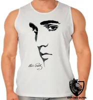 Camiseta Regata adulto ou infantil Elvis Presley Rosto rock musica - Foto 2