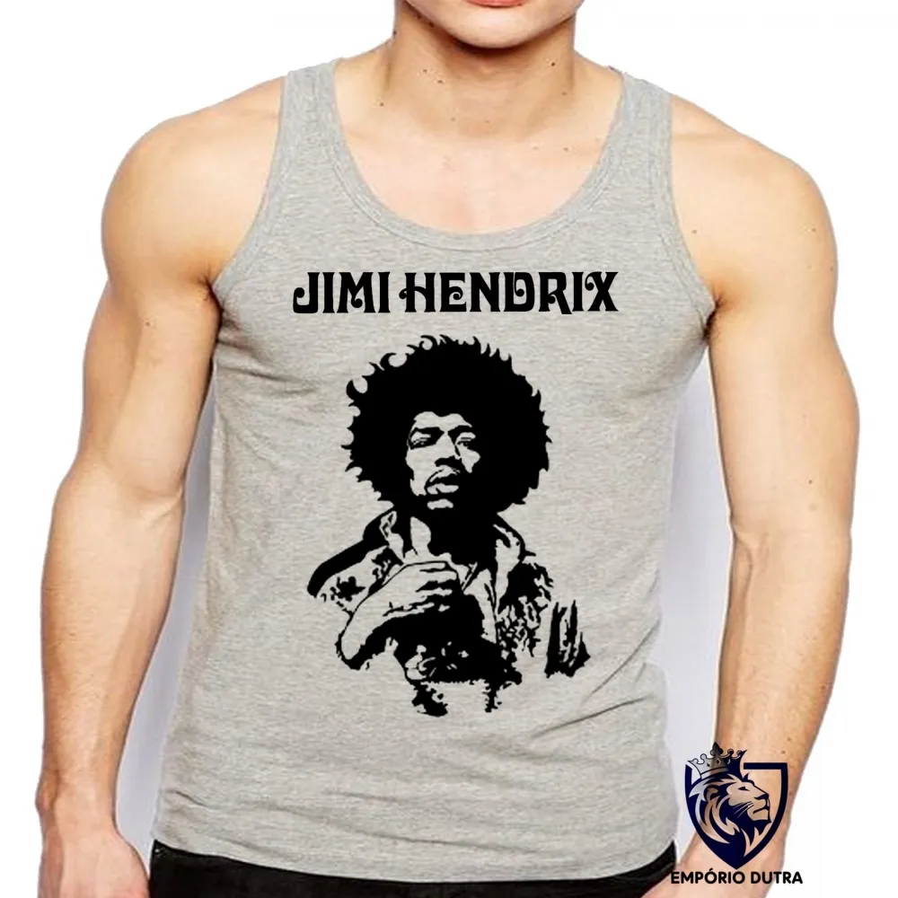 Camiseta Regata adulto ou infantil Jimi Hendrix rei guitarra woodstock anos 60
