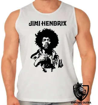 Camiseta Regata adulto ou infantil Jimi Hendrix rei guitarra woodstock anos 60 - Foto 2