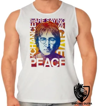 Camiseta Regata adulto ou infantil beatles John Lennon peace - Foto 2