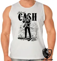 Camiseta Regata adulto ou infantil Johnny Cash violão - Foto 2