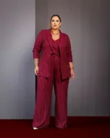 Blazer Risca Giz Diva's Voga Cherry - Foto 5