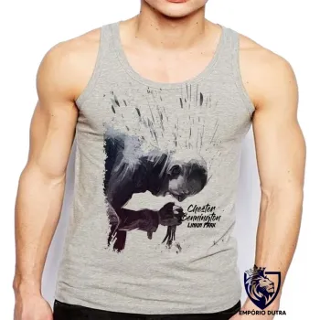 Camiseta Regata adulto ou infantil Linkin Park Chester rock Bennington