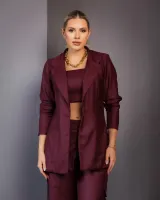 Blazer Diva's Voga Vinho Malbec - Foto 8