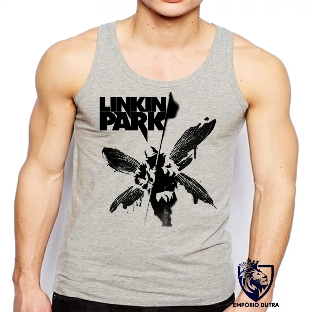 Camiseta Regata adulto ou infantil Linkin Park Soldier banda rock chester